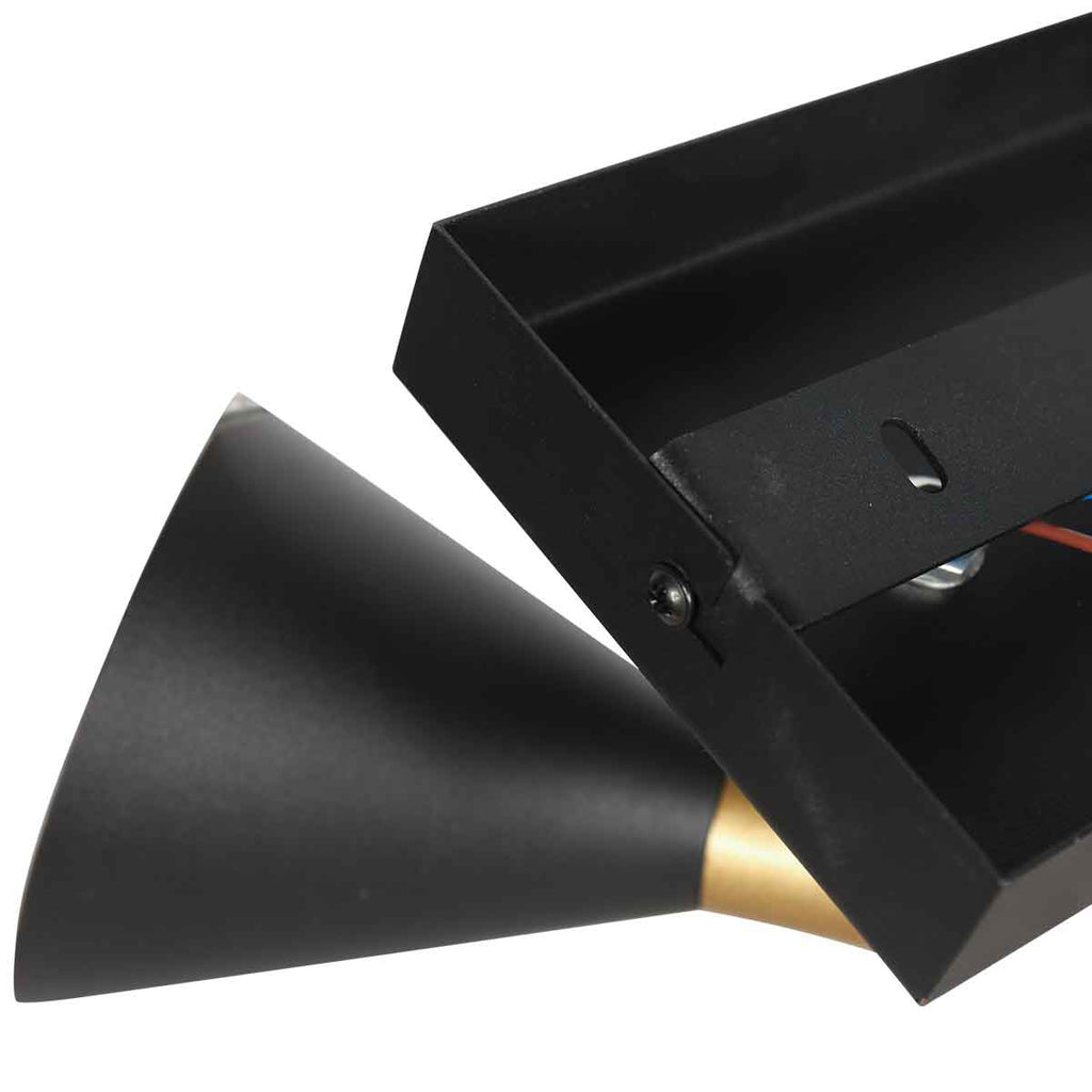 Zwarte 2 lichts spot Preto 4110ZW met GU10 fittingen