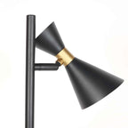 Zwarte 2 lichts vloerlamp Preto 4112ZW met GU10 fittingen