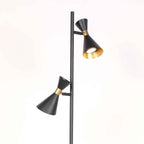 Zwarte 2 lichts vloerlamp Preto 4112ZW met GU10 fittingen