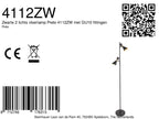Zwarte 2 lichts vloerlamp Preto 4112ZW met GU10 fittingen
