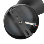 Zwarte 1 lichts spot / wandlamp Oeroe 4113ZW met E14 fitting