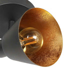 Zwarte 1 lichts spot / wandlamp Oeroe 4113ZW met E14 fitting