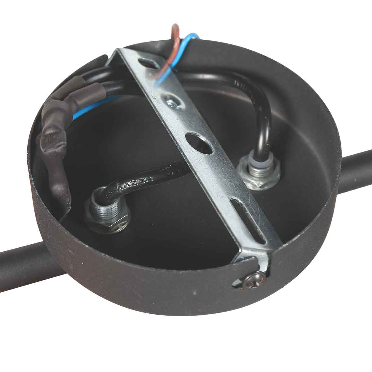 Zwarte 2 lichts spot / wandlamp Prato 4119ZW