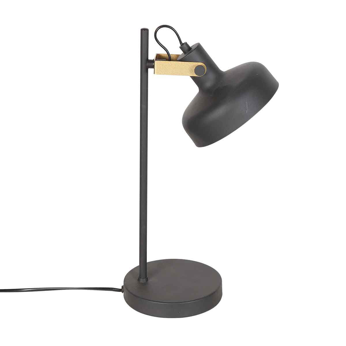 Zwarte 1 lichts tafellamp Prato 4120ZW met E14 fitting