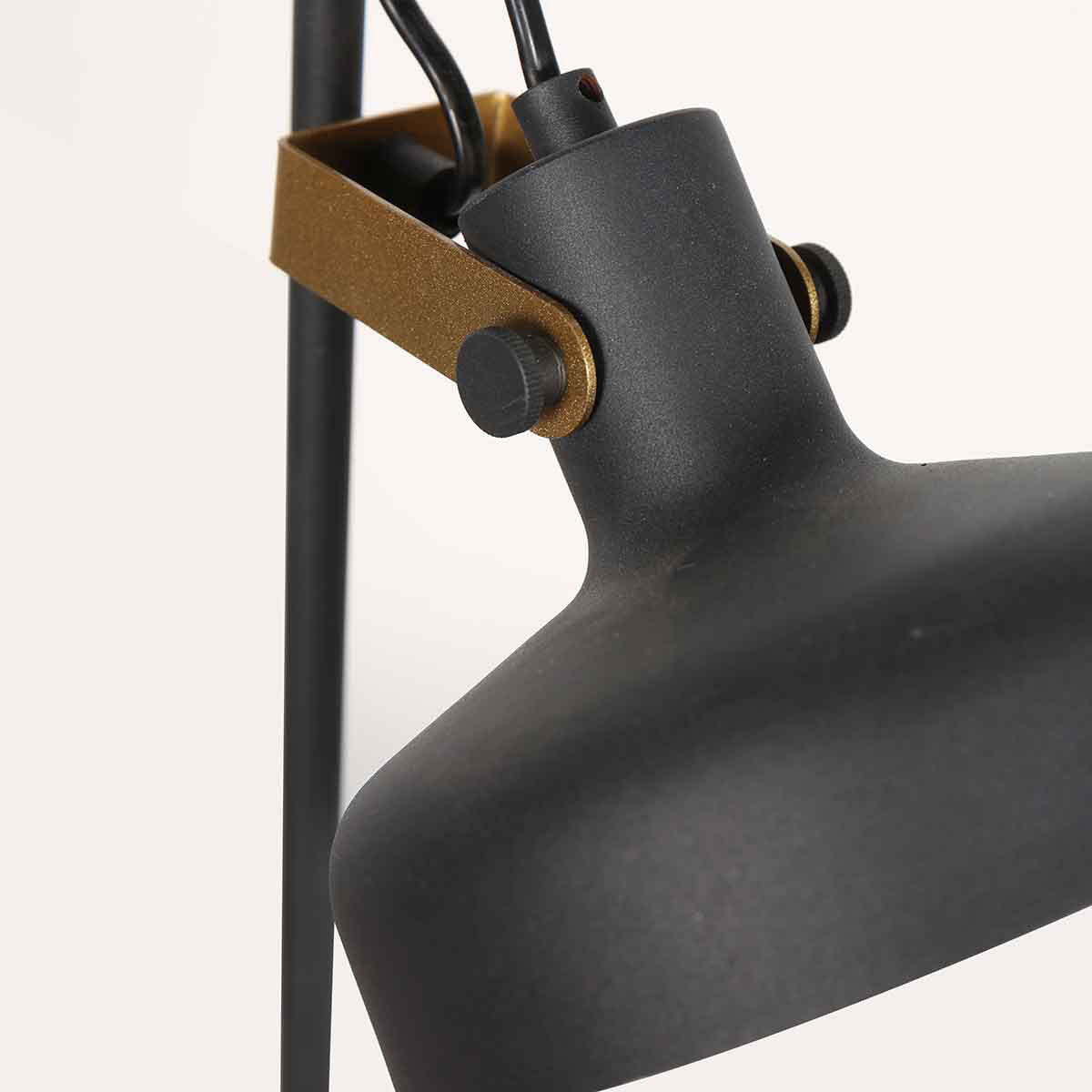 Zwarte 1 lichts tafellamp Prato 4120ZW met E14 fitting
