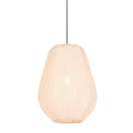 Hanglamp Sable 4124CR - warme sfeermaker met crème linnen kap Ø27 cm