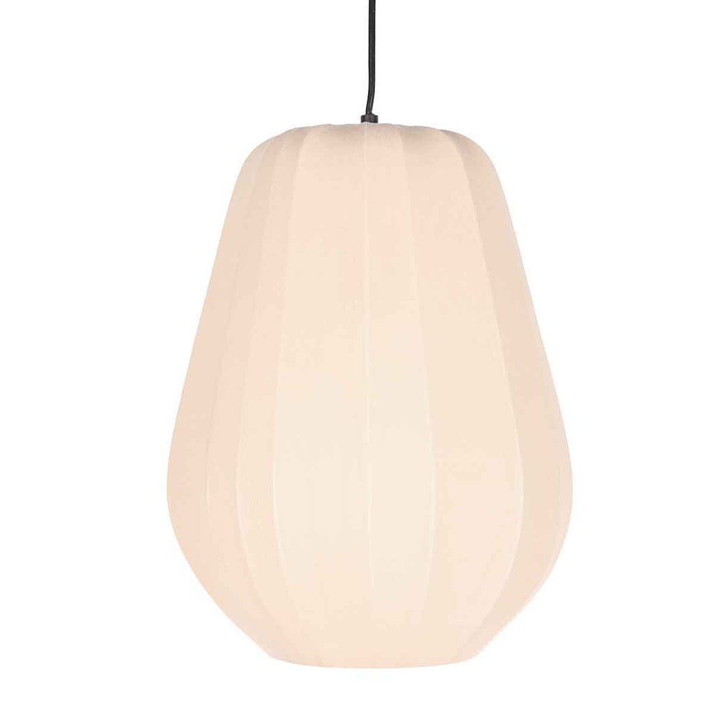 Hanglamp Sable 4124CR - warme sfeermaker met crème linnen kap Ø27 cm