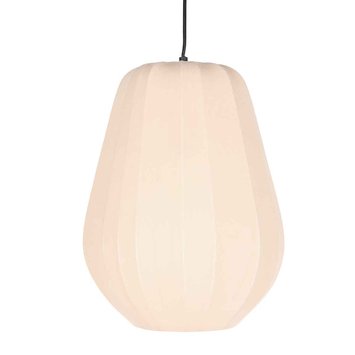 Hanglamp Sable 4124CR - warme sfeermaker met crème linnen kap Ø27 cm