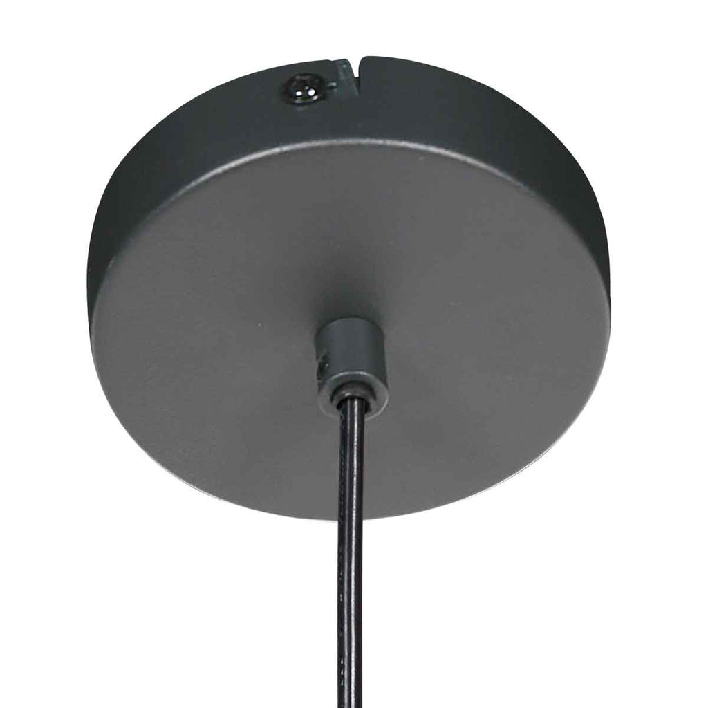 Hanglamp Sable 4124CR - warme sfeermaker met crème linnen kap Ø27 cm