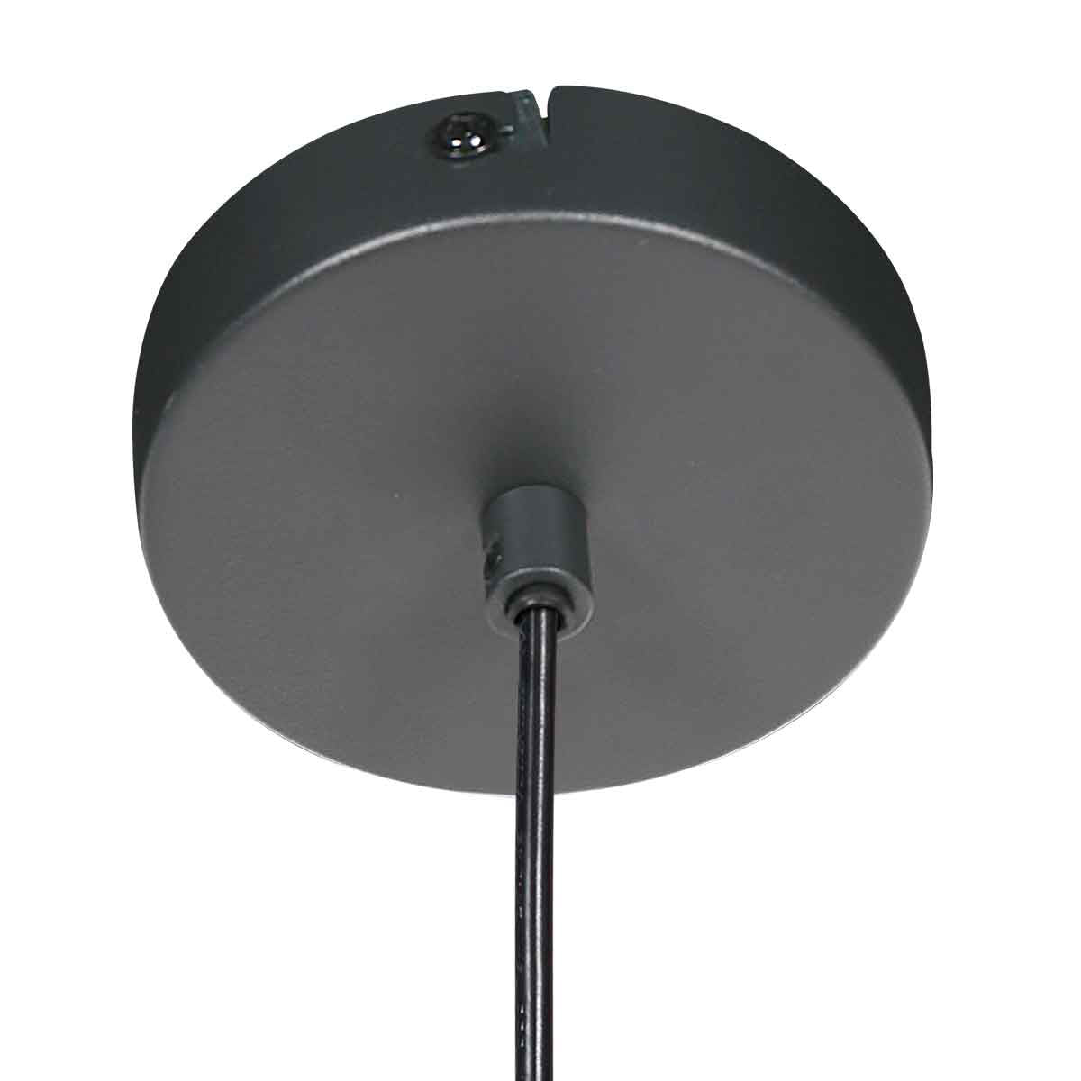 Hanglamp Sable 4124CR - warme sfeermaker met crème linnen kap Ø27 cm