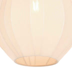 Hanglamp Sable 4124CR - warme sfeermaker met crème linnen kap Ø27 cm