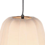 Hanglamp Sable 4124CR - warme sfeermaker met crème linnen kap Ø27 cm