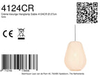 Hanglamp Sable 4124CR - warme sfeermaker met crème linnen kap Ø27 cm
