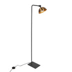 Vloerlamp Pintino 4125ZW zwart met brons GU10 leeslamp