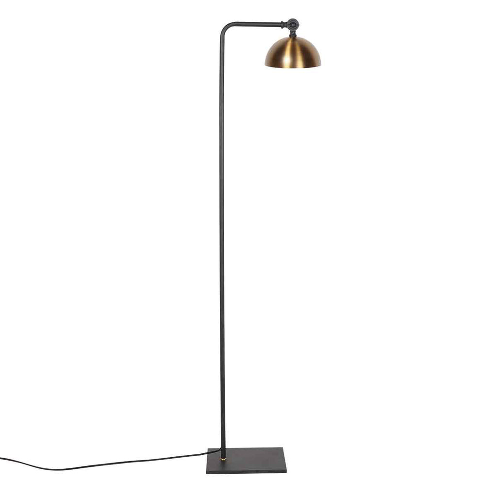 Vloerlamp Pintino 4125ZW zwart met brons GU10 leeslamp