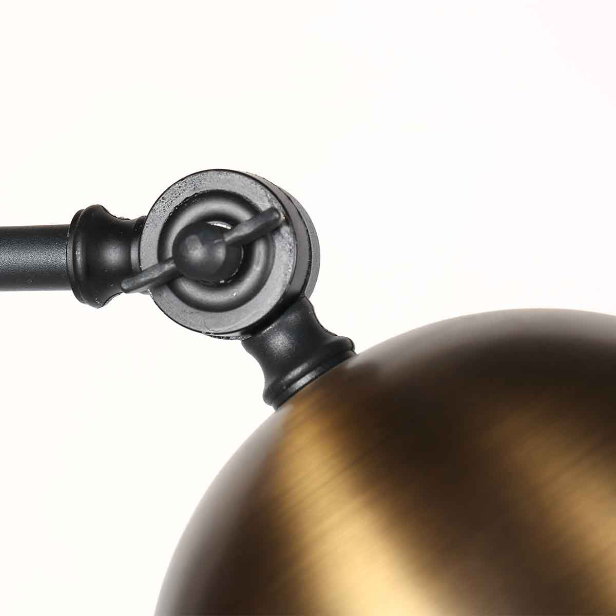 Vloerlamp Pintino 4125ZW zwart met brons GU10 leeslamp