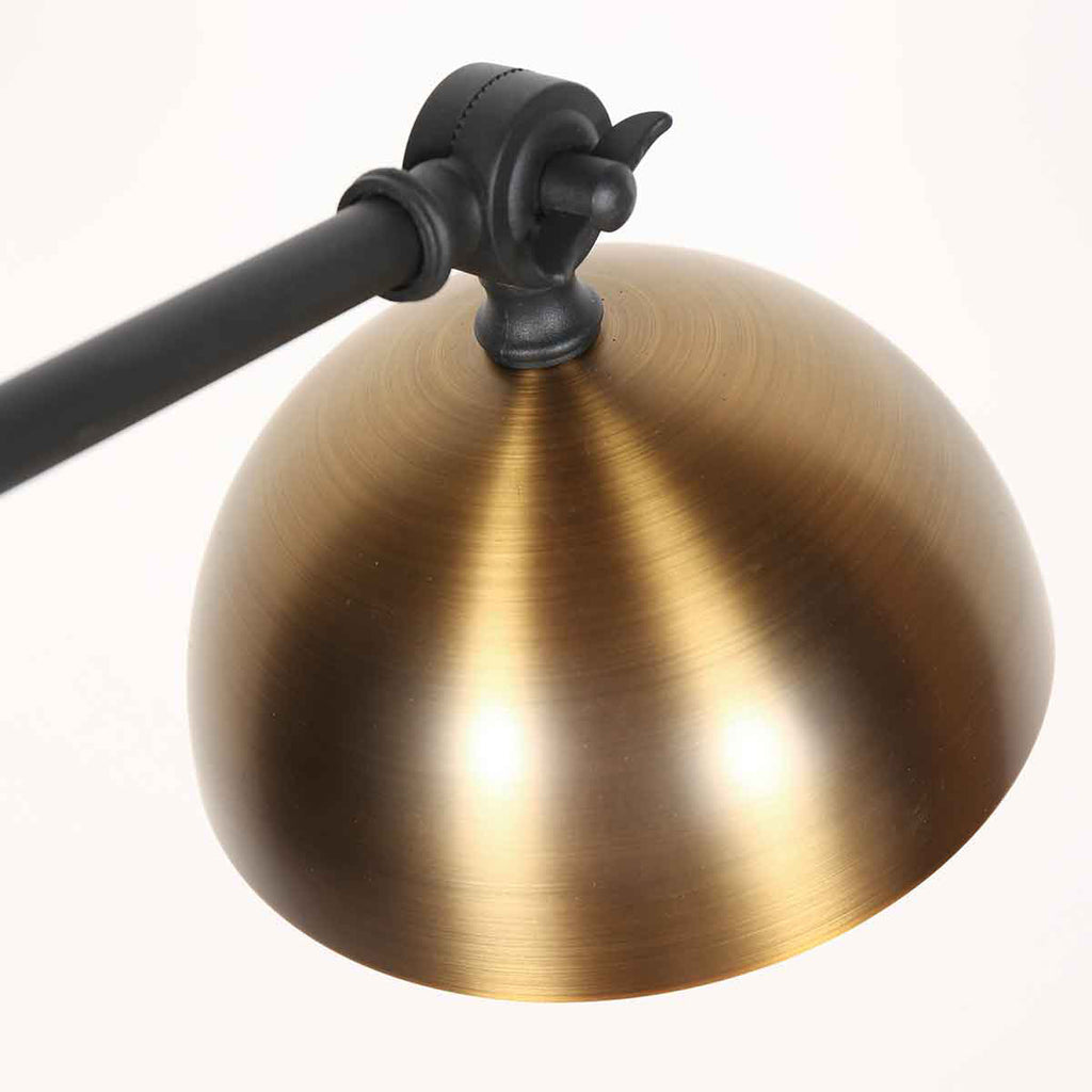 Vloerlamp Pintino 4125ZW zwart met brons GU10 leeslamp