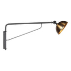 Wandlamp Pintino 4126ZW zwart met brons GU10
