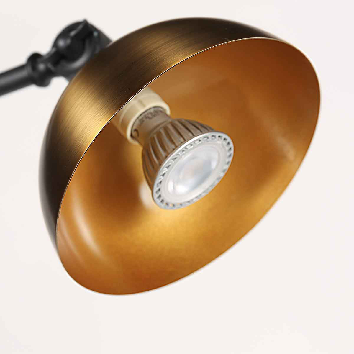 Wandlamp Pintino 4126ZW zwart met brons GU10