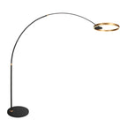 Booglamp Ringlux 4130GO zwart met goud luxe LED vloerlamp