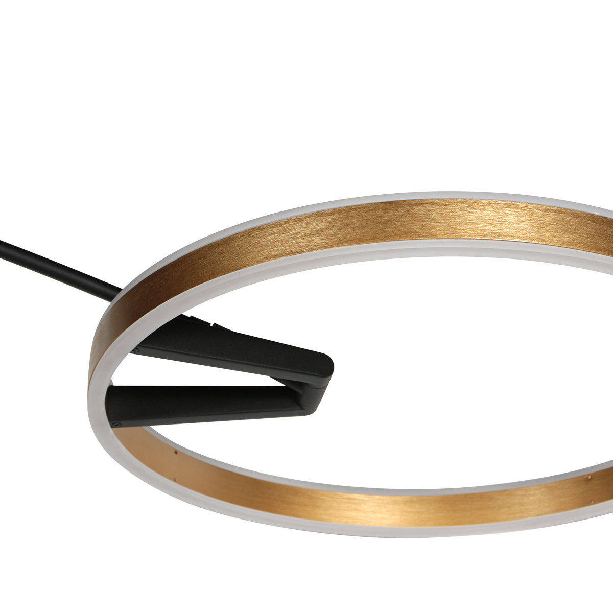 Booglamp Ringlux 4130GO zwart met goud luxe LED vloerlamp