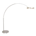 Booglamp Ringlux 4130ST staalkleurige LED vloerlamp met klasse
