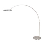 Booglamp Ringlux 4130ST staalkleurige LED vloerlamp met klasse