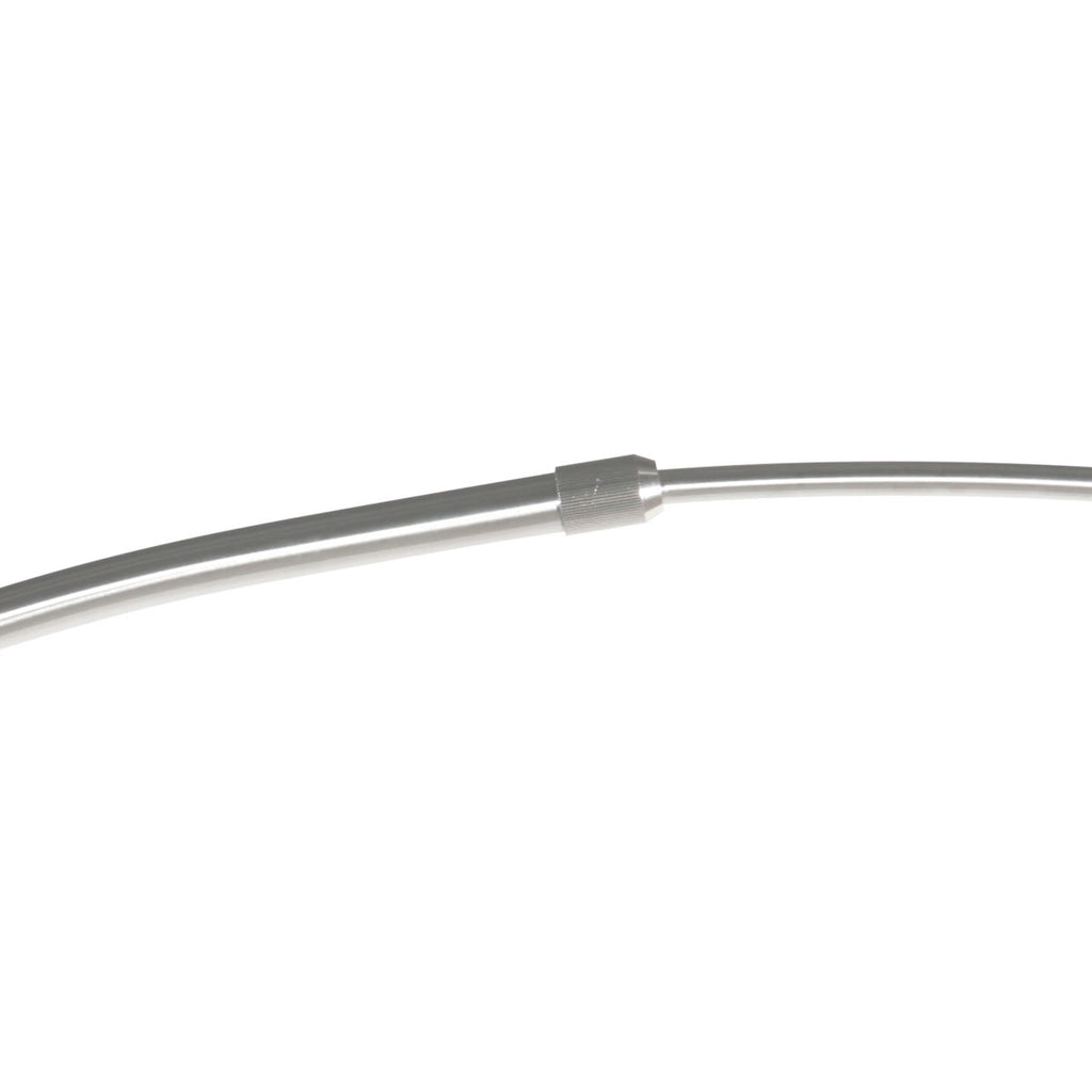 Booglamp Ringlux 4130ST staalkleurige LED vloerlamp met klasse