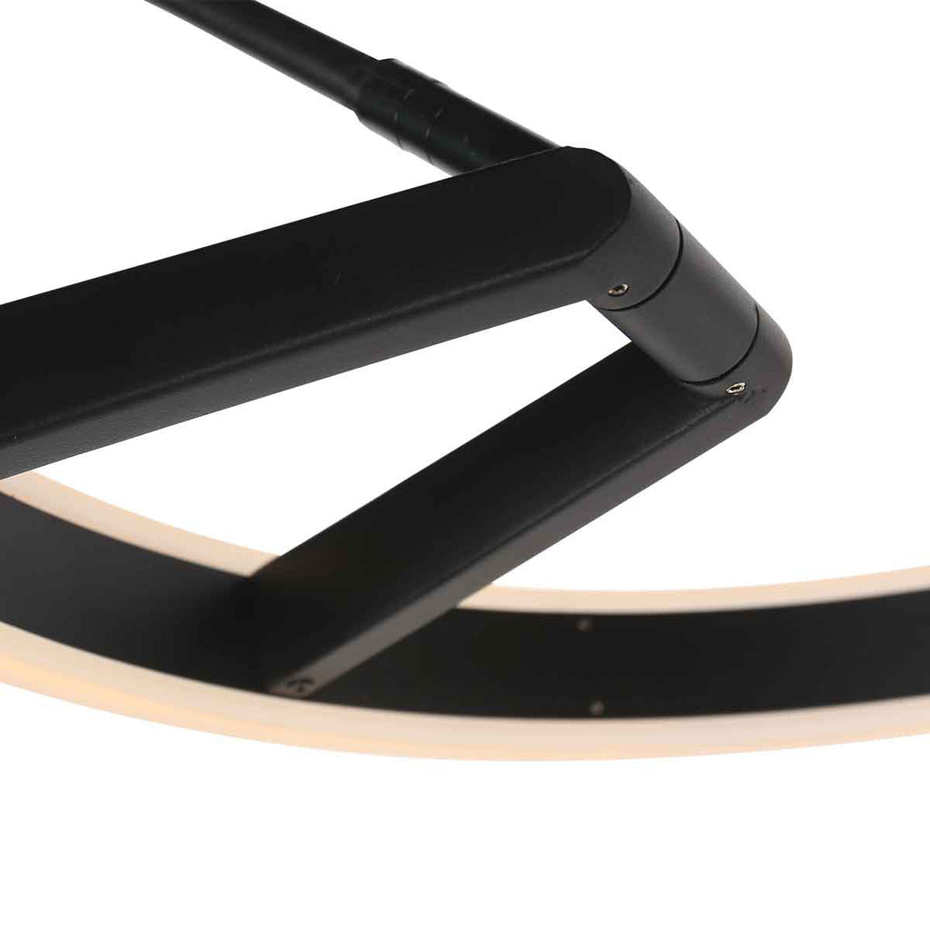 Booglamp Ringlux 4130ZW zwarte LED vloerlamp met allure