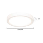 Witte Plafondlamp 4131W met 3 standen dimfunctie en lichtkleur instelbaarheid Ø20 cm