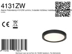 Zwarte Plafondlamp 4131ZW met 3 standen dimfunctie en lichtkleur instelbaarheid Ø20 cm