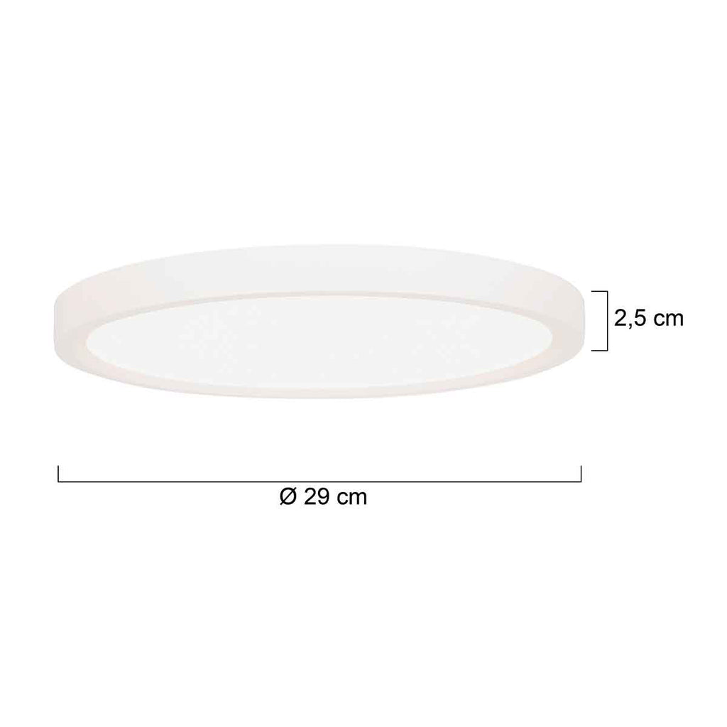 Witte Plafondlamp 4132W met 3 standen dimfunctie en lichtkleur instelbaarheid Ø29 cm