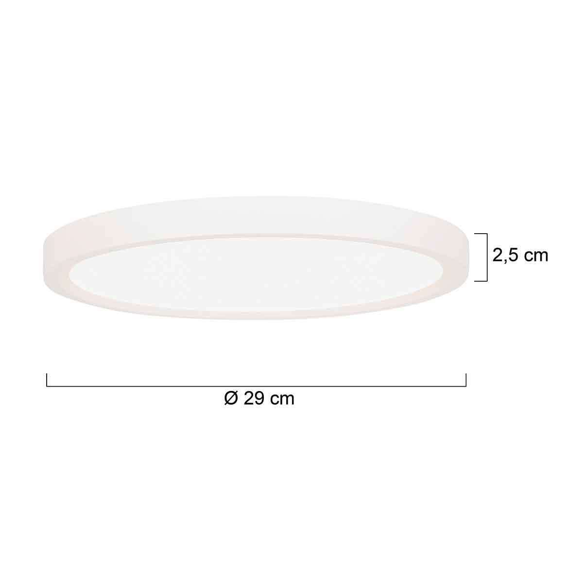 Witte Plafondlamp 4132W met 3 standen dimfunctie en lichtkleur instelbaarheid Ø29 cm