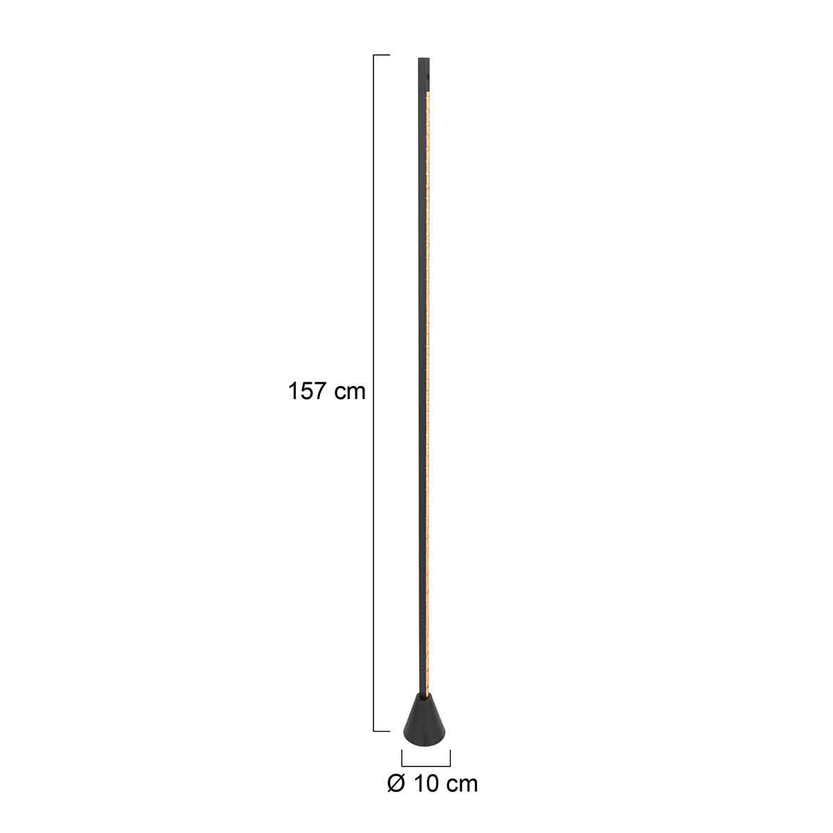 Vloerlamp Luzhaz 4133ZW zwarte LED lamp met sensordimmer