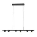 Zwarte hanglamp Marcadore 120cm breed 6 lichts