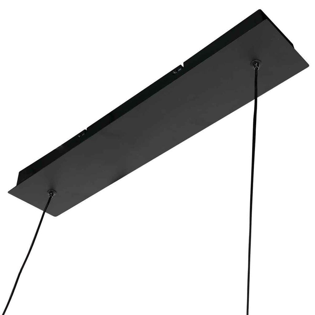Zwarte hanglamp Marcadore 120cm breed 6 lichts