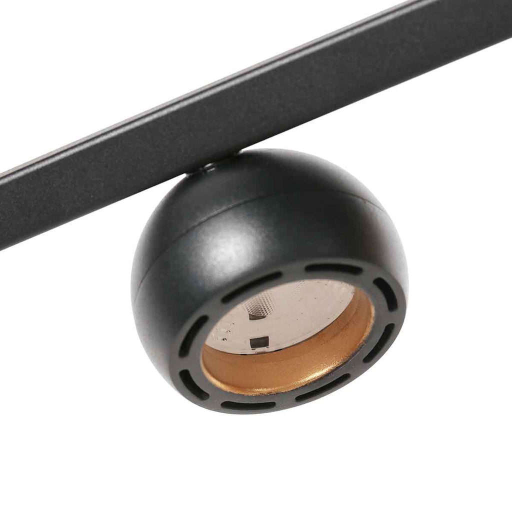 Zwarte hanglamp Marcadore 120cm breed 6 lichts