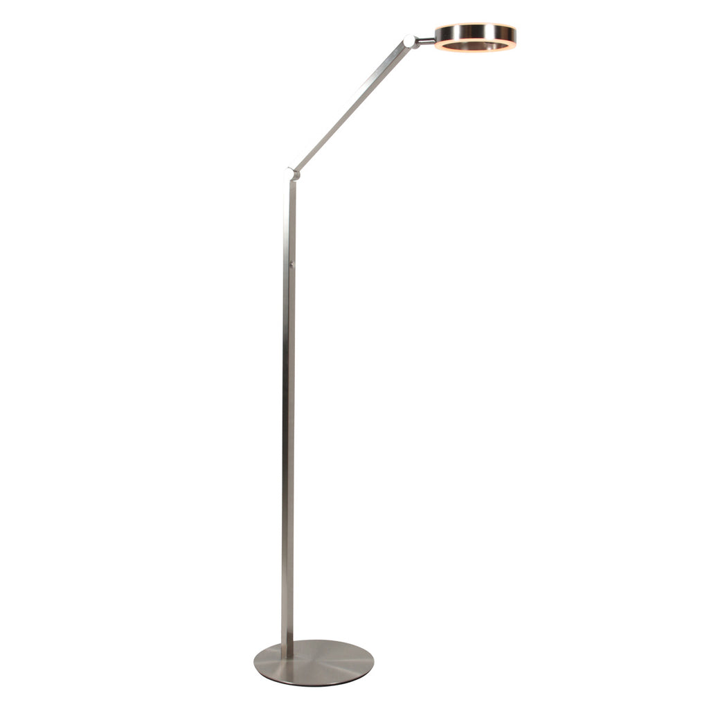 Vloerlamp Ringlux 4138ST stalen LED leeslamp met touchdimmer