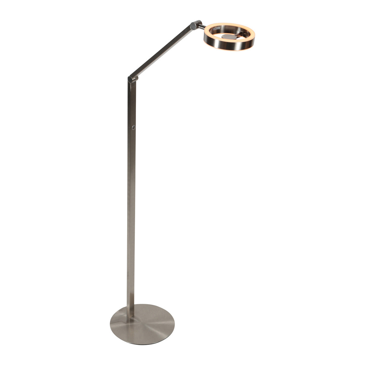 Vloerlamp Ringlux 4138ST stalen LED leeslamp met touchdimmer