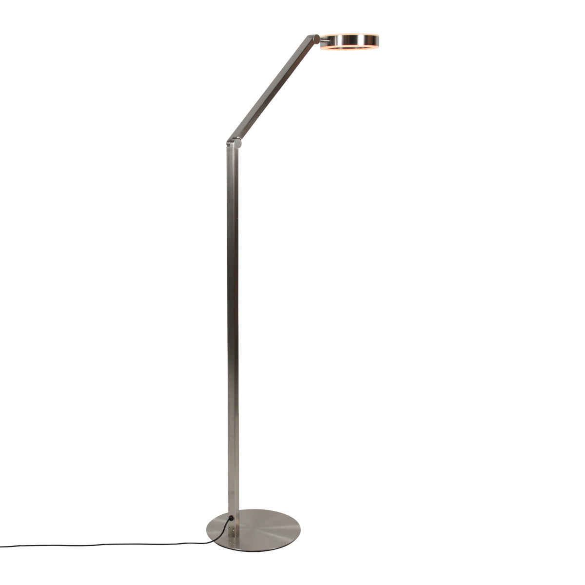 Vloerlamp Ringlux 4138ST stalen LED leeslamp met touchdimmer