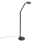 Vloerlamp Ringlux 4138ZW zwarte LED leeslamp 1000 lumen