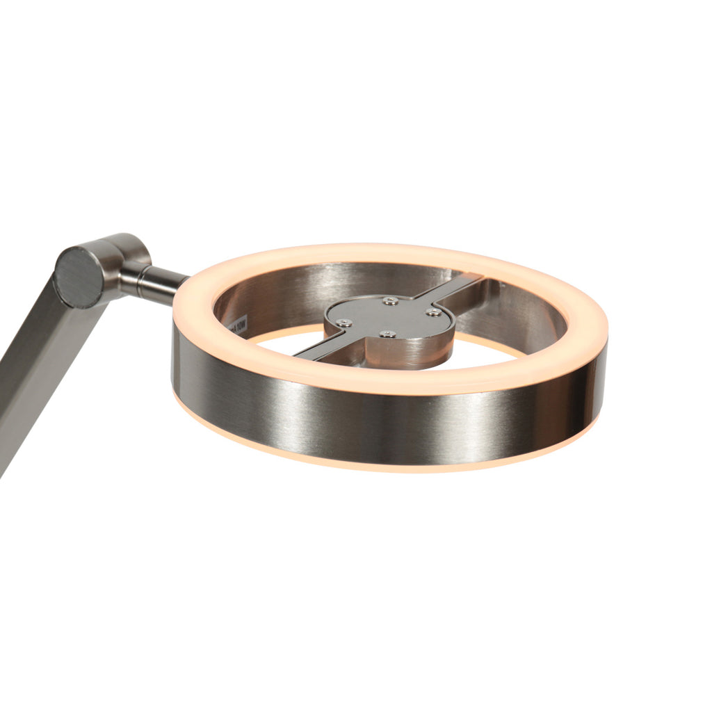 Tafellamp Ringlux 4139ST stalen LED lamp met dimmer