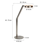 Tafellamp Ringlux 4139ST stalen LED lamp met dimmer