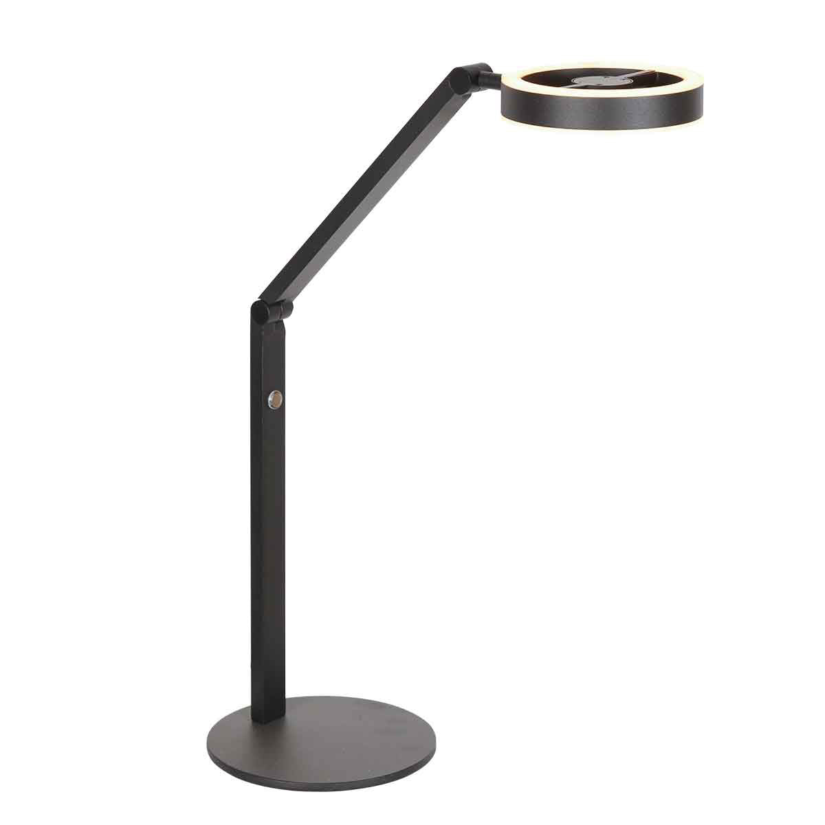 Tafellamp Ringlux 4139ZW zwarte LED lamp met dimmer