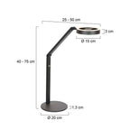Tafellamp Ringlux 4139ZW zwarte LED lamp met dimmer