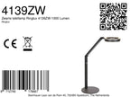 Tafellamp Ringlux 4139ZW zwarte LED lamp met dimmer