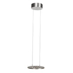 Staalkleurige hanglamp Soleil 4140ST met lift systeem