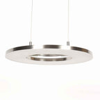 Staalkleurige hanglamp Soleil 4140ST met lift systeem