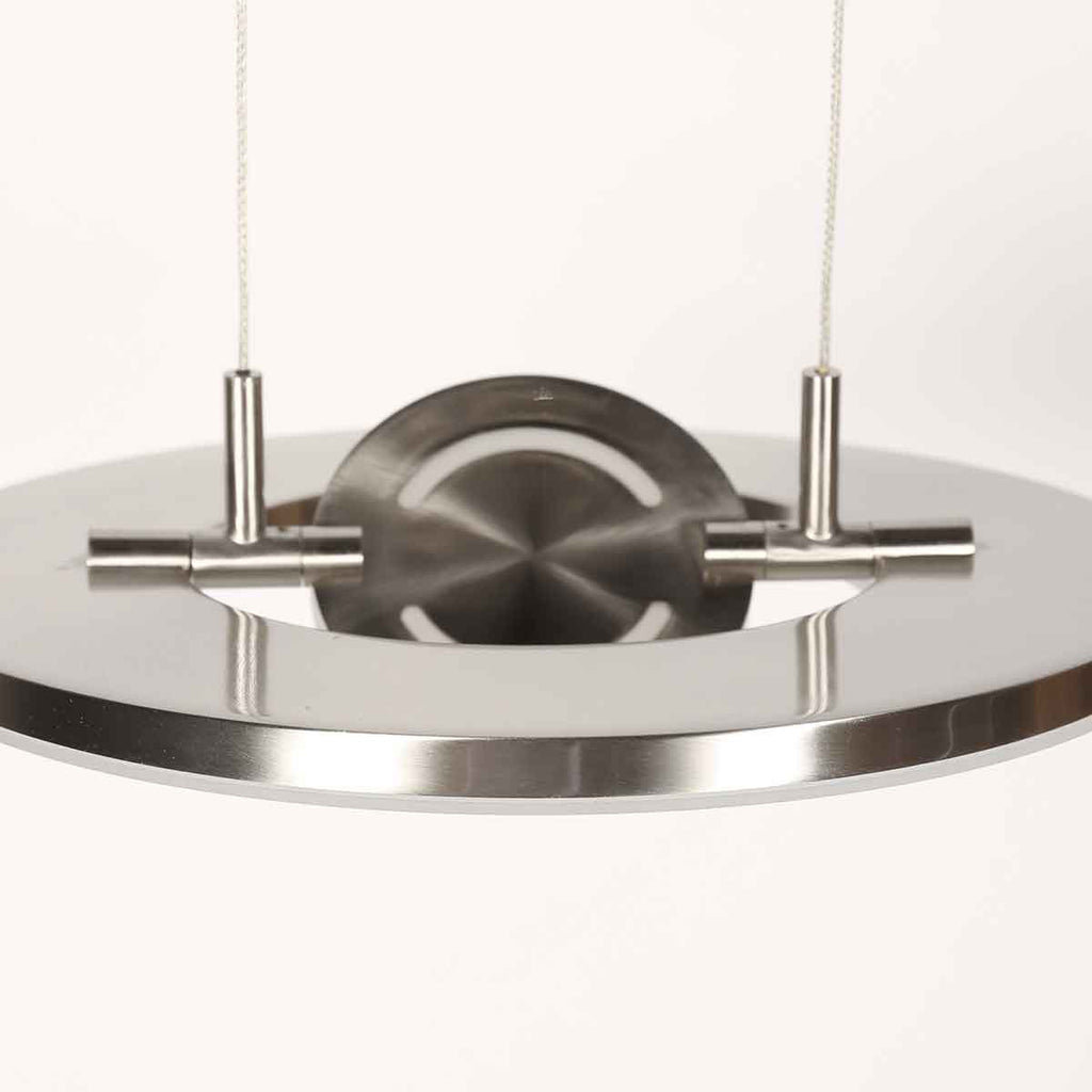 Staalkleurige hanglamp Soleil 4140ST met lift systeem