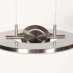 Staalkleurige hanglamp Soleil 4140ST met lift systeem